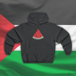 Palestine Watermelon Hooded Sweatshirt | Full-Size Logo | Unisex | Free Palestine